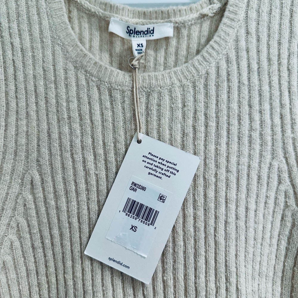 NWT Ophelia Cream Sweater Tank Top - XS - Picture 4 of 5